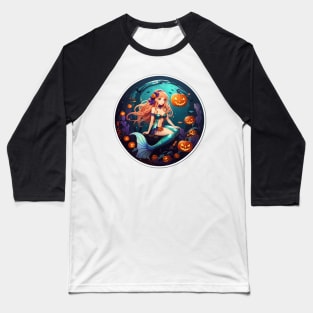 Mermaid Halloween Transformation Baseball T-Shirt